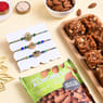 Set Of Three Peacock Rakhis With Sweets N Nuts