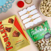 Set Of Three Premium Pastel Rakhis With Treats