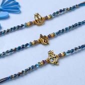 Set Of Three Sacred Motifs Rakhi
