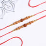 Set Of Two Beaded Rudraksha Rakhis