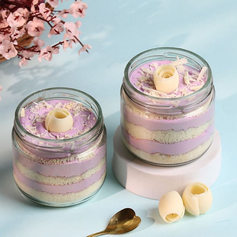 Set Of Two Blissful Pineapple Jar Cakes