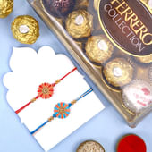Set Of Two Charming Rakhis With Treats