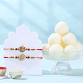 Set Of Two Divine Rakhis With Rasgullas