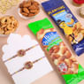 Ornate Designer Rakhi Duo With Savory Bites