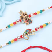 Set Of Two Radha Krishna Rakhis