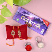 Set Of Two Rakhi N Chocolate
