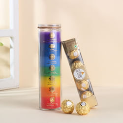 Seven Chakra Candle With Ferrero Rocher