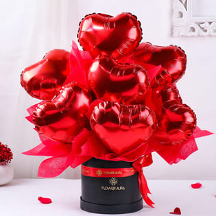 Shimmering Hearts Balloon Arrangement