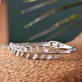 Shiny Silver Leaf Design Bracelet- Online jewellary gifts