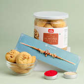 Shiv Grace Rakhi With Almond Cookies