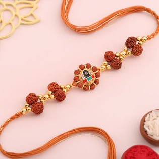 Shivling N Rudraksha Divine Rakhi