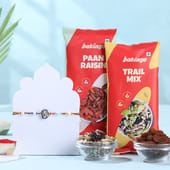 Shivling Pearls Rakhi With Trail Mix N Raisins
