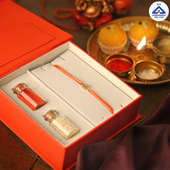 Shree 18K Gold Rakhi Box - Gold Designer Rakhi Online
