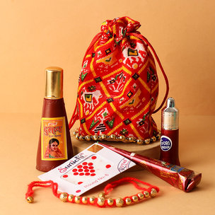 Shringar With Batua Potli Bag For Karwa Chauth Gift