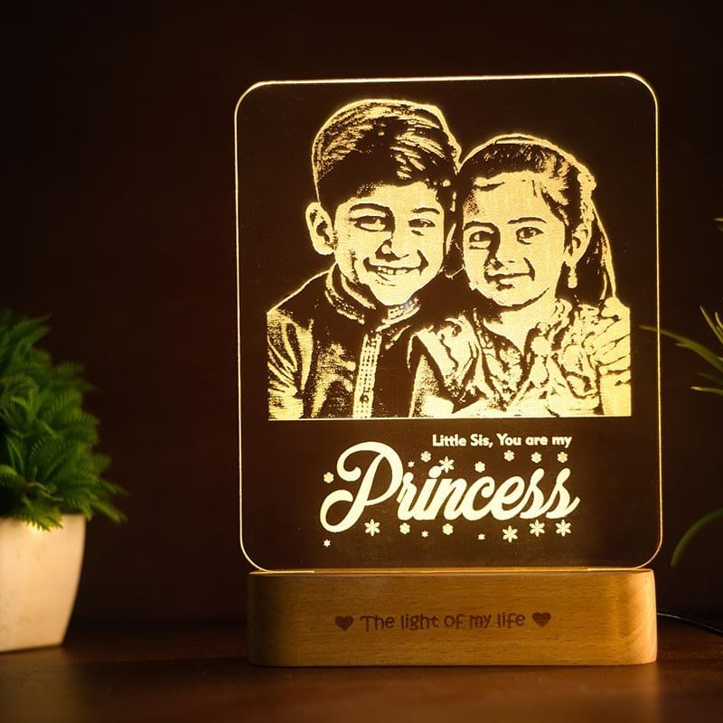 Personalised Happy Raksha Bandhan Glow Lamp