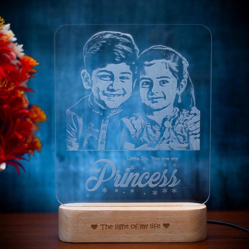 Personalised Happy Raksha Bandhan Glow Lamp