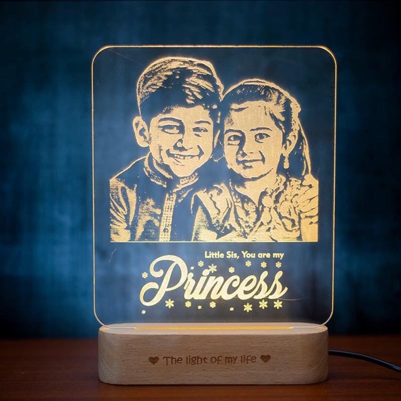 Personalised Happy Raksha Bandhan Glow Lamp