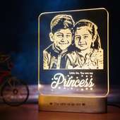 Personalised Happy Raksha Bandhan Glow Lamp