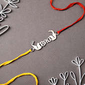 Silver Bro Charm Rakhi