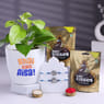 Silver Charm Rakhis Duo With Money Plant N Chocos