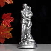 Romantic Silver Couple Figurine Gif for Valentine Day