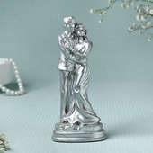 Romantic Silver Couple Figurine Gif for Valentine Day