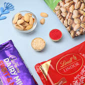 Bhai Dooj Tikka With Lindt N Cadbury Chocolates