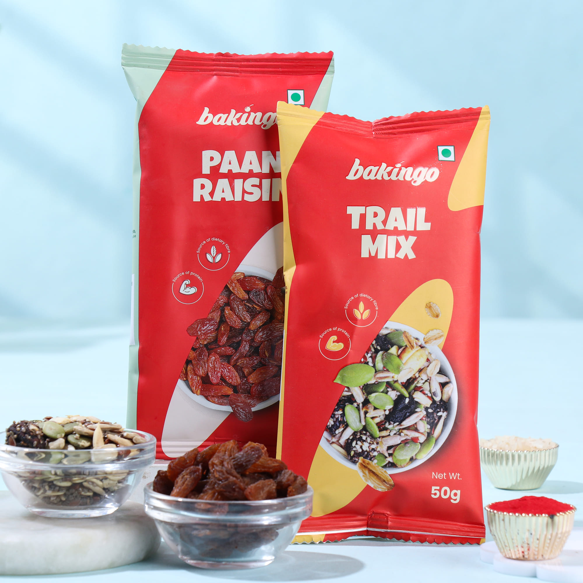 Silver Divine Rakhi Trio With Festive Hamper