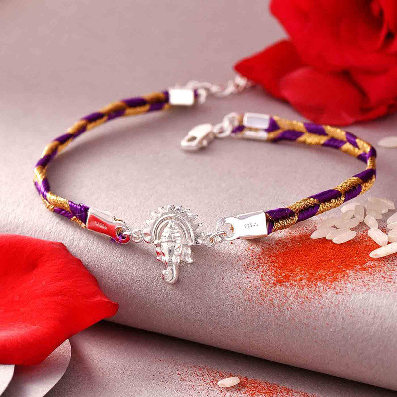 silver bracelet rakhi online