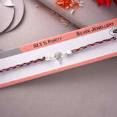Packed view of silver rakhi online
