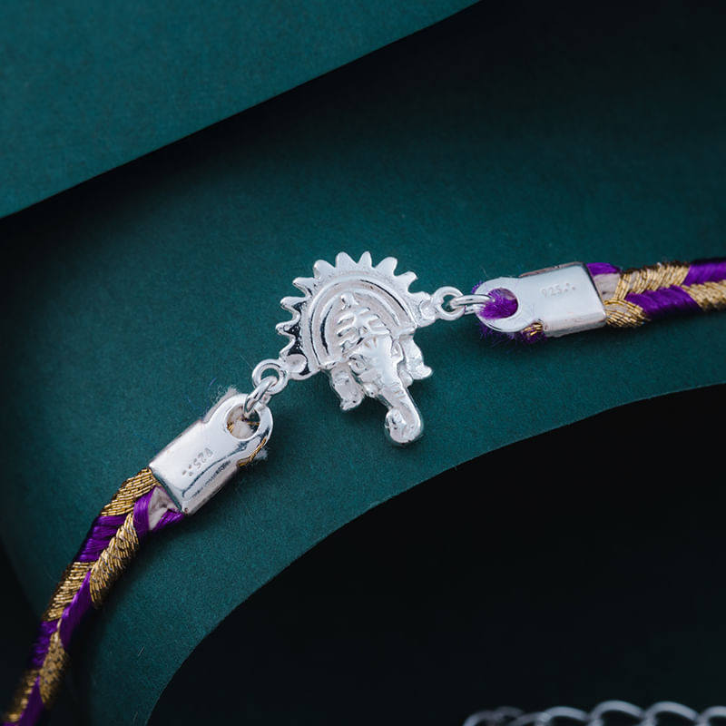 Lord Ganesha 925 Silver Rakhi