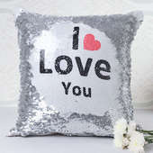 Silver Personalised Cushion Set | Anniversary Gift for Her