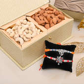 Silver Rakhis Signature Box - Set of 2 Designer Rakhi Premium Box