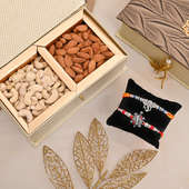 Set of 2 Designer Rakhi Premium Box - Silver Rakhis Signature Box