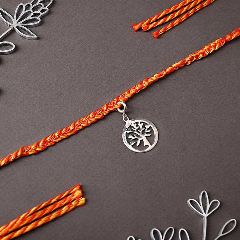 Silver Tree Of Life Rakhi