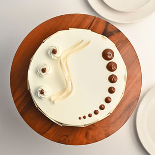 Butterscotch Dream Cake For Birthday - Top View