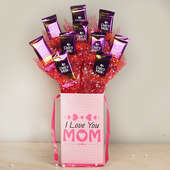 Sinful Chocolate Bouquet - 10 Dairy Milk Chocolates in Chocolate Box for Mom