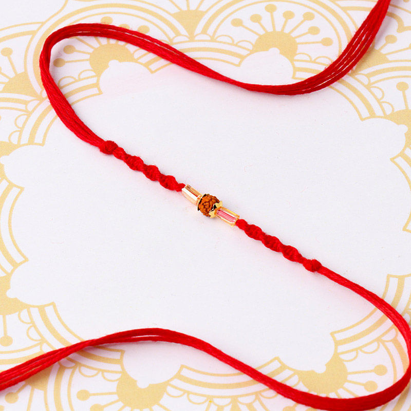Single Rudraksh Bead Rakhi Online
