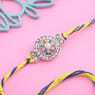 Stone Studded Floral Rakhi