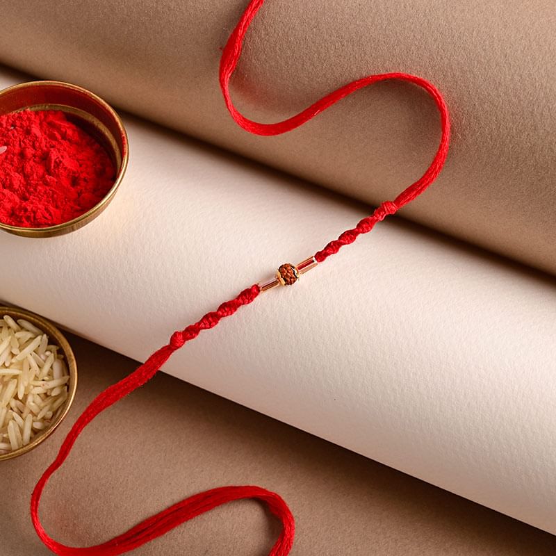 Single Rudraksh Bead Rakhi