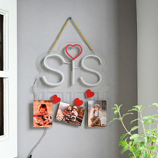 Neon Personalised Wall Hanging for Sister