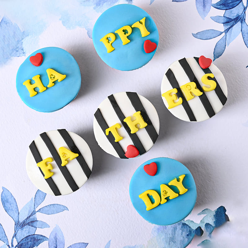 Six Chocolate Cupcakes For Fathers Day