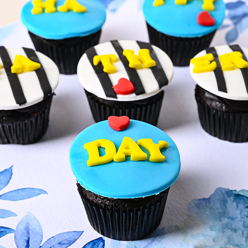 Six Chocolate Cupcakes For Fathers Day