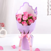 Sleeved Ballet Of Blushing Pink Roses