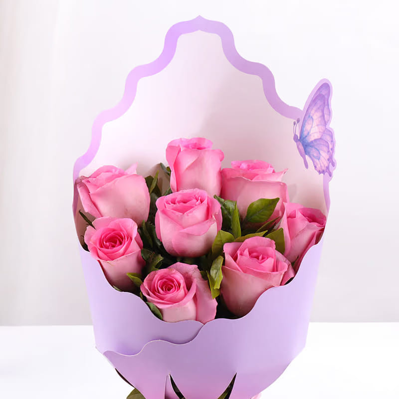 Sleeved Ballet Of Blushing Pink Roses
