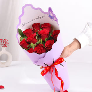 Sleeved Ballet Of Red Roses