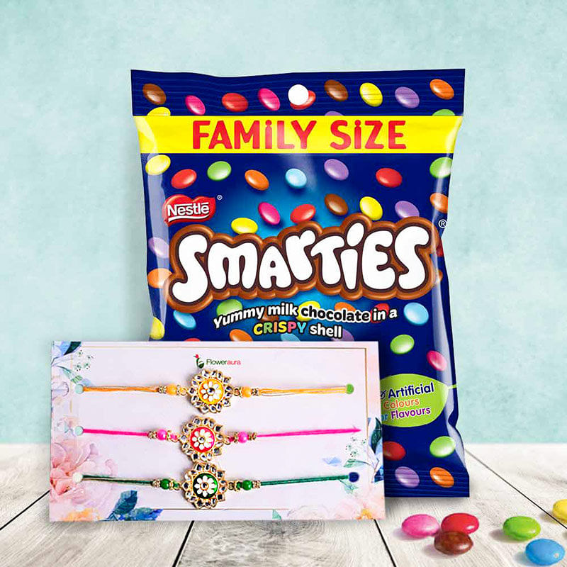 Smarties With Vibrant Rakhis