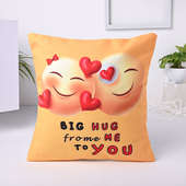 Smiley Big Hug Cushion 12x12 Inches