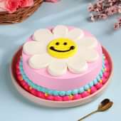 Smiley Daisy Pastel Cake