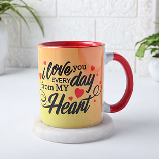 One Red Ceramic Mug For Valentine